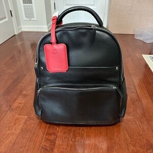 Delta Million Miler Club Black Genuine Leather Backpack NWT